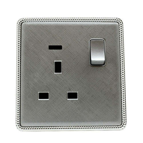 Brushed Chrome Screwless Light Switches & Socket