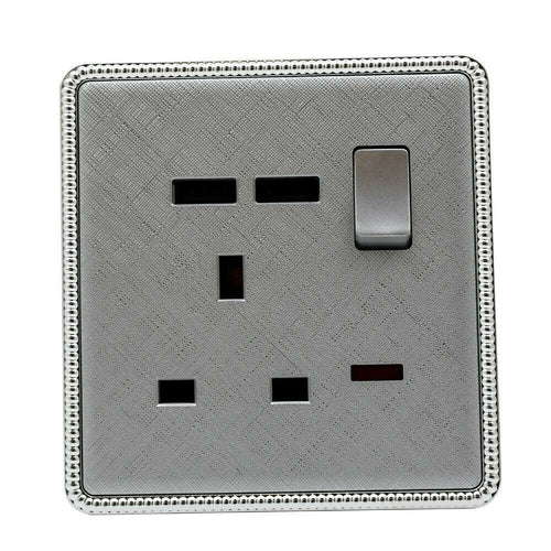 Brushed Chrome Screwless Light Switches & Socket