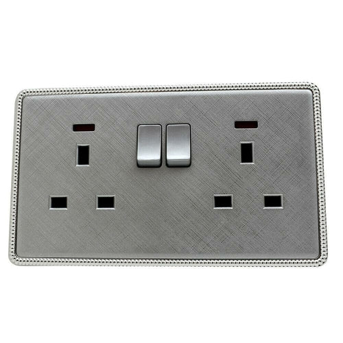 Brushed Chrome Screwless Light Switches & Socket
