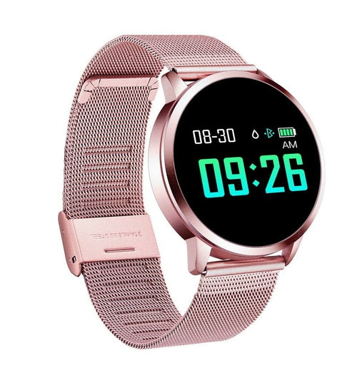 Q8 OLED Bluetooth Smart Watch Stainless Steel Waterproof Wearable