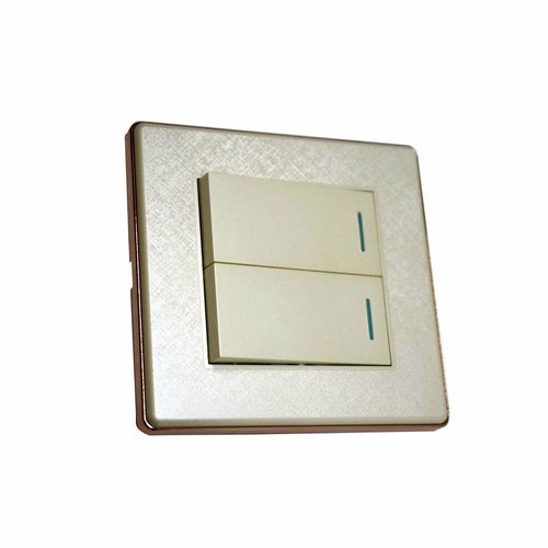 1/2/3 Gang Wall Switch Screw less Brushed Gold Light Switch~3616
