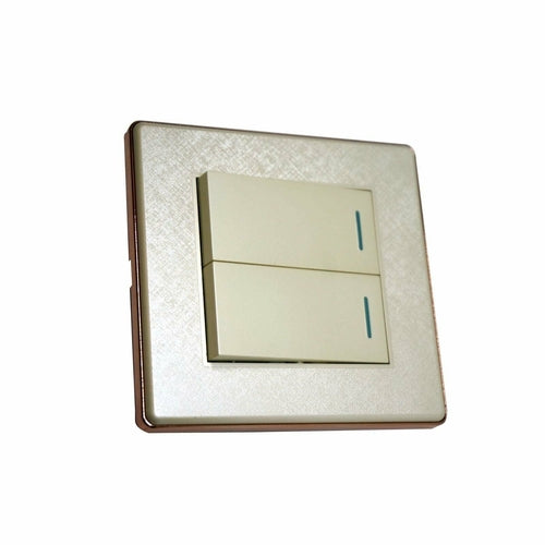 1/2/3 Gang Wall Switch Screw less Brushed Gold Light Switch~3616