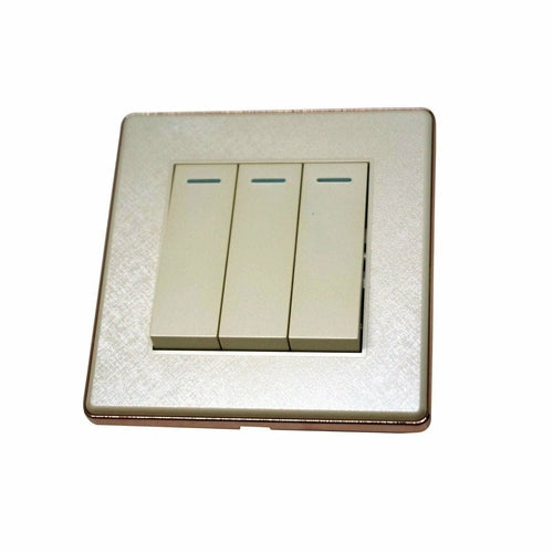 1/2/3 Gang Wall Switch Screw less Brushed Gold Light Switch~3616