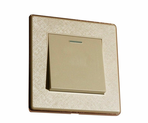 1/2/3 Gang Wall Switch Screw less Brushed Gold Light Switch~3616