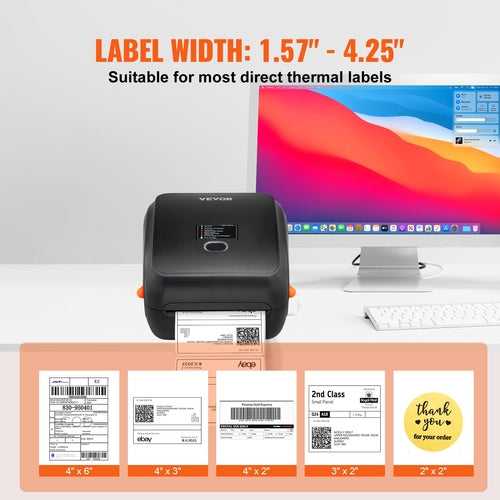 Thermal Label Printer, 300DPI for 4x6 Mailing Packages, Wireless