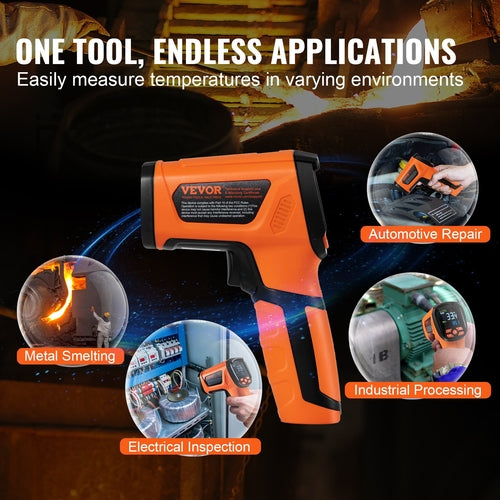 Infrared Thermometer, -40~2732°F Dual Laser Temperature Gun