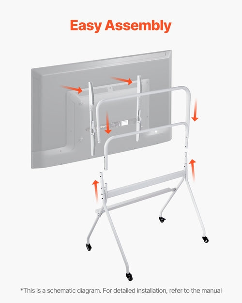 Rolling TV Stand, Mobile TV Cart for 35-100 Inch LED/LCD/OLED